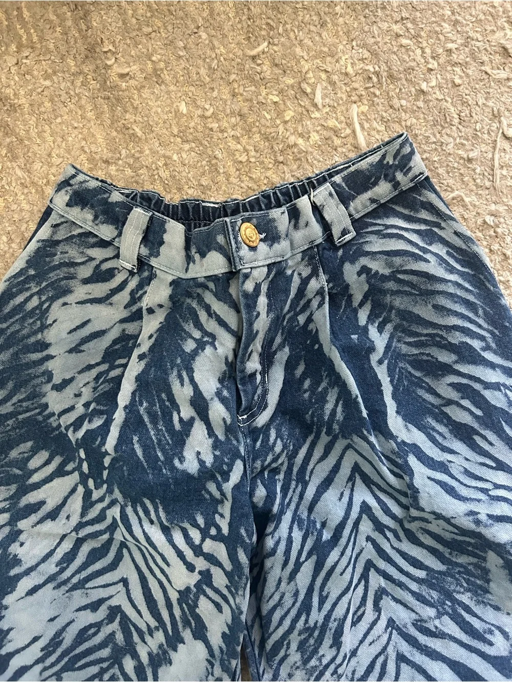 Big Bud Press Blue Denim Mid-Rise Trousers - Picture 4 of 9